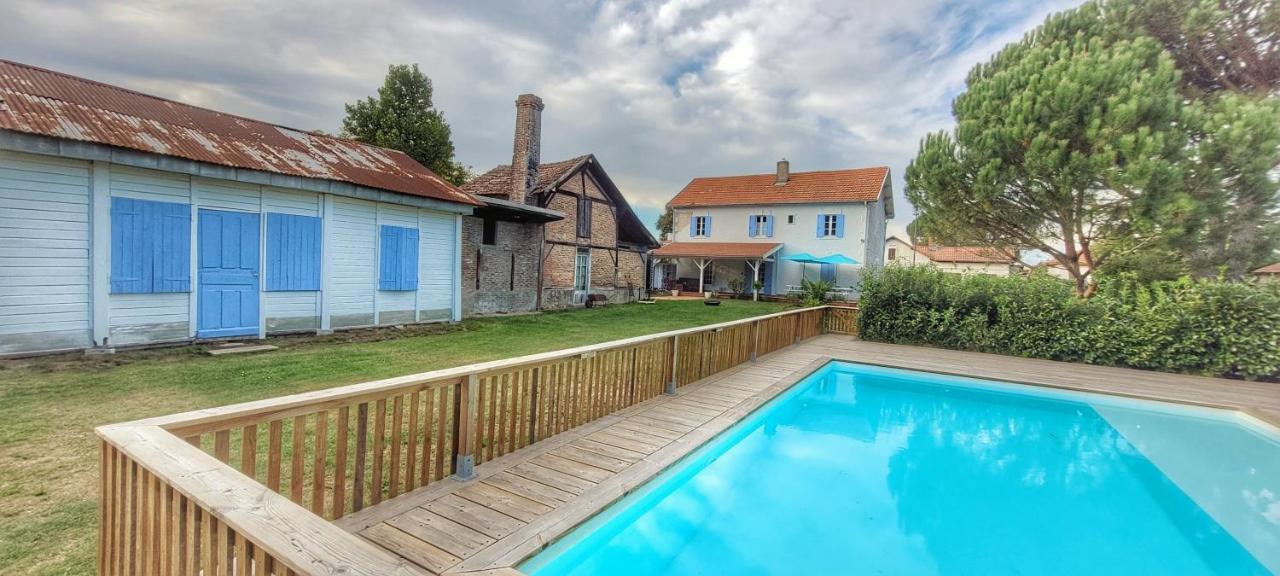 Charmante Maison Dans Les Landes X 10 Avec Piscine Et Salle D Escalade Lue Buitenkant foto