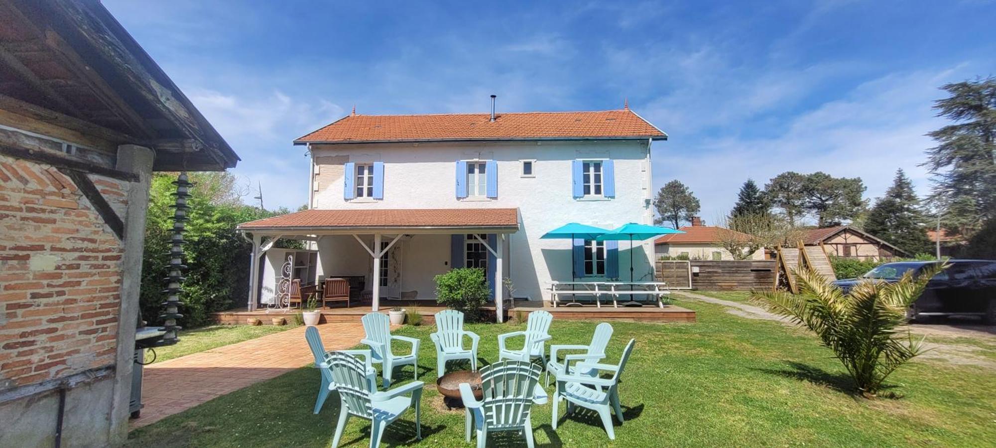 Charmante Maison Dans Les Landes X 10 Avec Piscine Et Salle D Escalade Lue Buitenkant foto